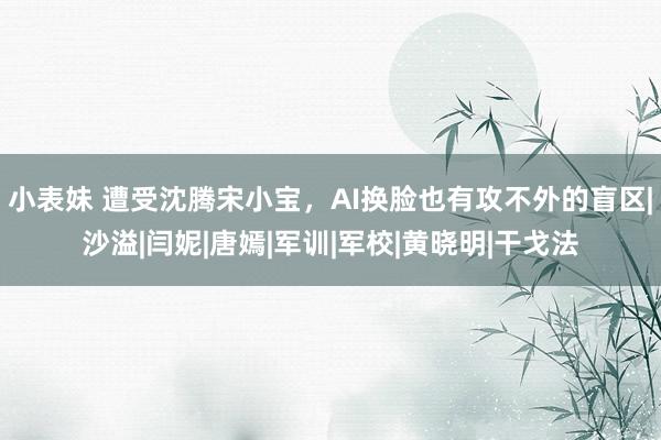 小表妹 遭受沈腾宋小宝，AI换脸也有攻不外的盲区|沙溢|闫妮|唐嫣|军训|军校|黄晓明|干戈法